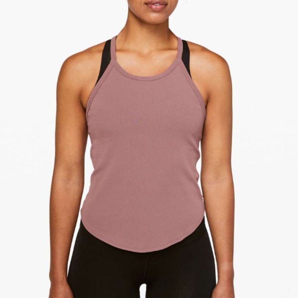 Lululemon Stronger‎ as One Ribbed Tank Red Dust 4